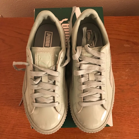 puma basket platform argento puma basket platform argento